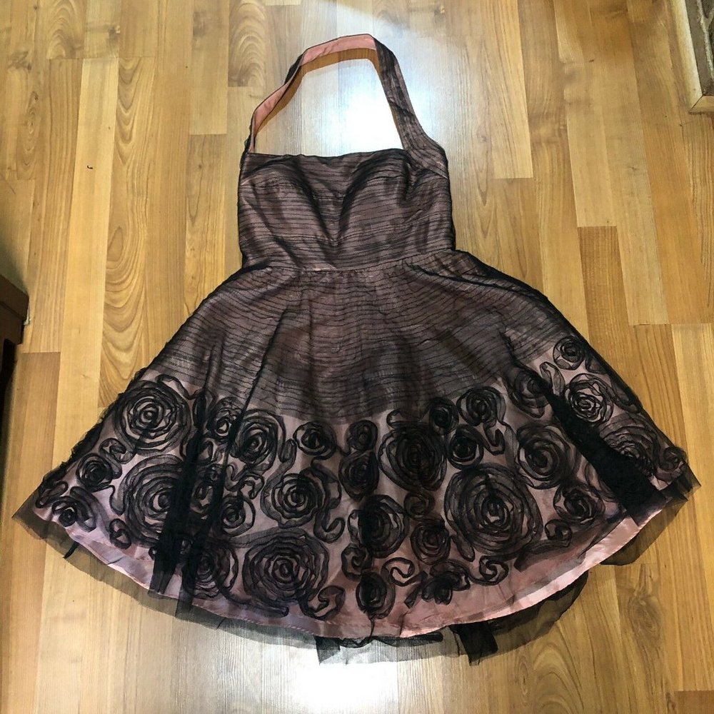 Jessica Simpson 1950's Halter Cocktail Prom Dress MINT CONDITION